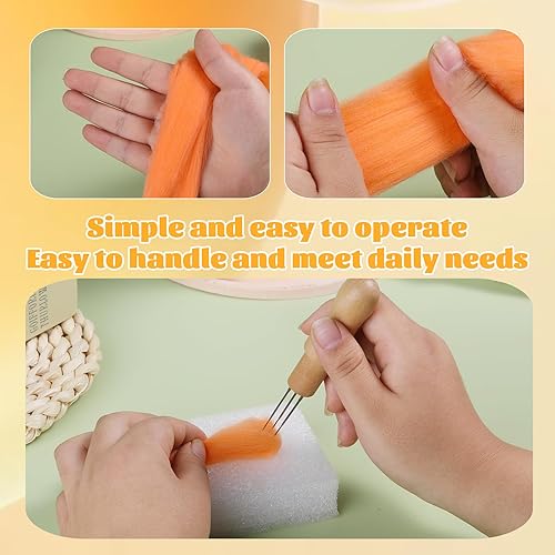 Vista 116 de 3.53 oz lana Roving, suministros de fieltro de lana, lana pura, hilo grueso, hilado de lana giratoria para fieltro de aguja, fieltro húmedo, Blanco