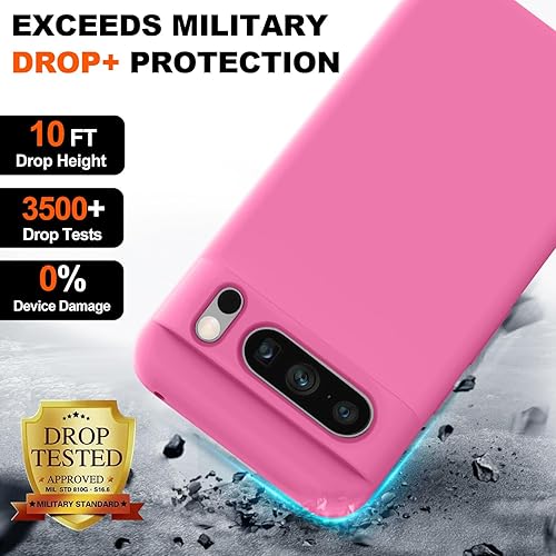 Miniatura 6 de Funda compatible con Google Pixel 8 Pro, silicona líquida Defender mejorada, forro de microfibra suave, funda protectora delgada a prueba de golpes