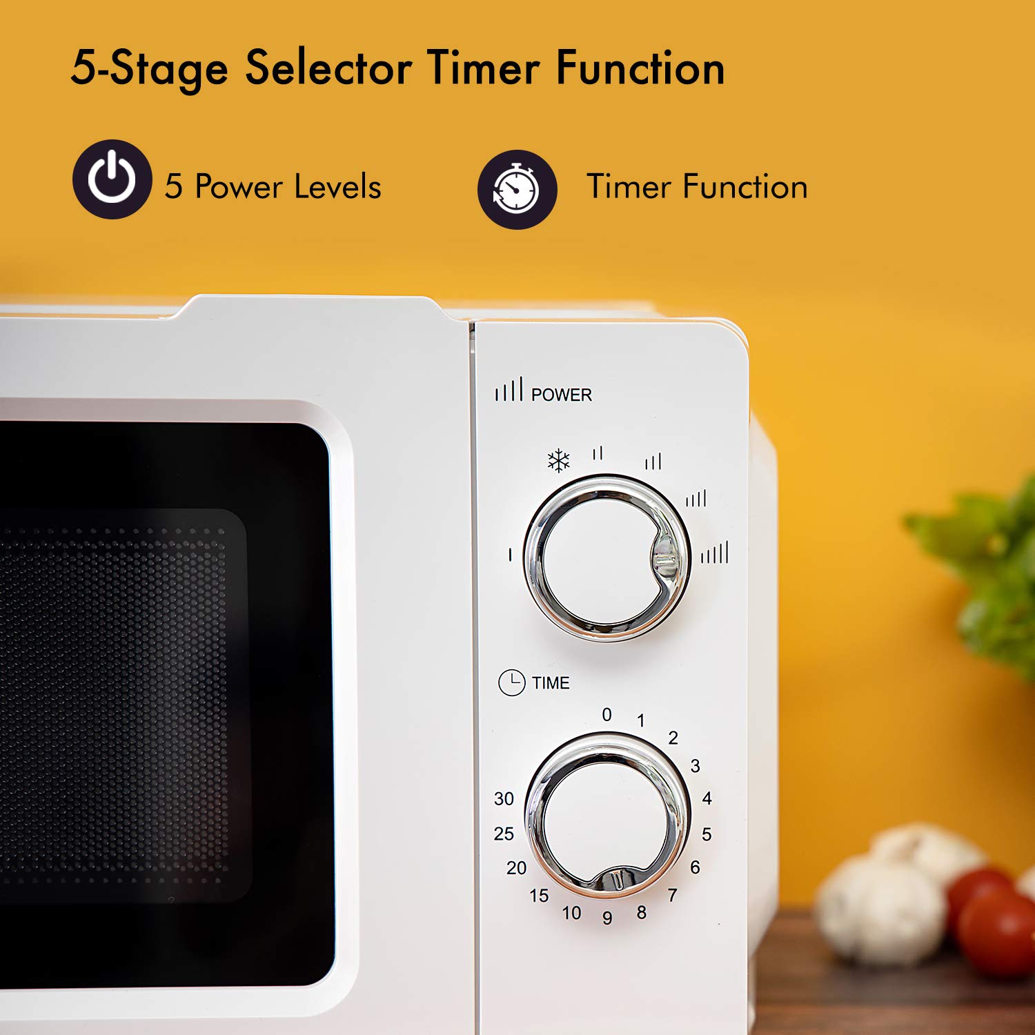 Geepas 700 W Solo Manual Microwave 20L Solo Microwave Oven with 5