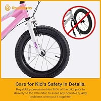 Vista 7 de Royalbaby Freestyle - Bicicleta infantil con 2 frenos de mano, 12, 14, 16, 18, 20 pulgadas, para niños y niñas de 3 a 12 años