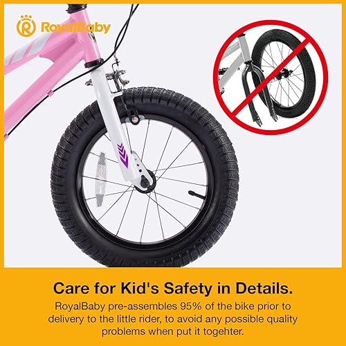 Miniatura 7 de Royalbaby Freestyle - Bicicleta infantil con 2 frenos de mano, 12, 14, 16, 18, 20 pulgadas, para niños y niñas de 3 a 12 años