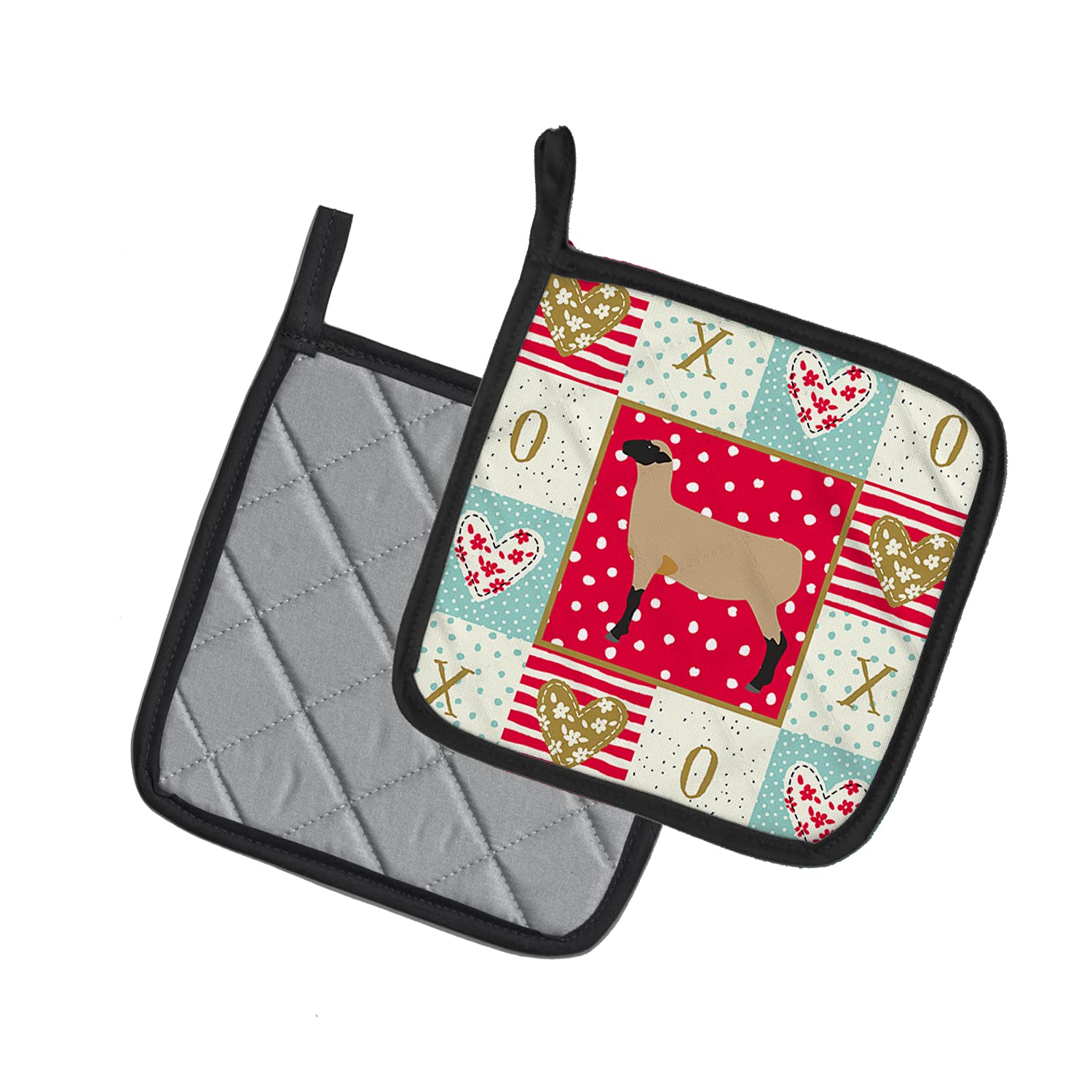 Caroline's Treasures CK5403PTHD Hampshire Down Sheep Love Topflappen, 7,5 HX7,5 W, Mehrfarbig