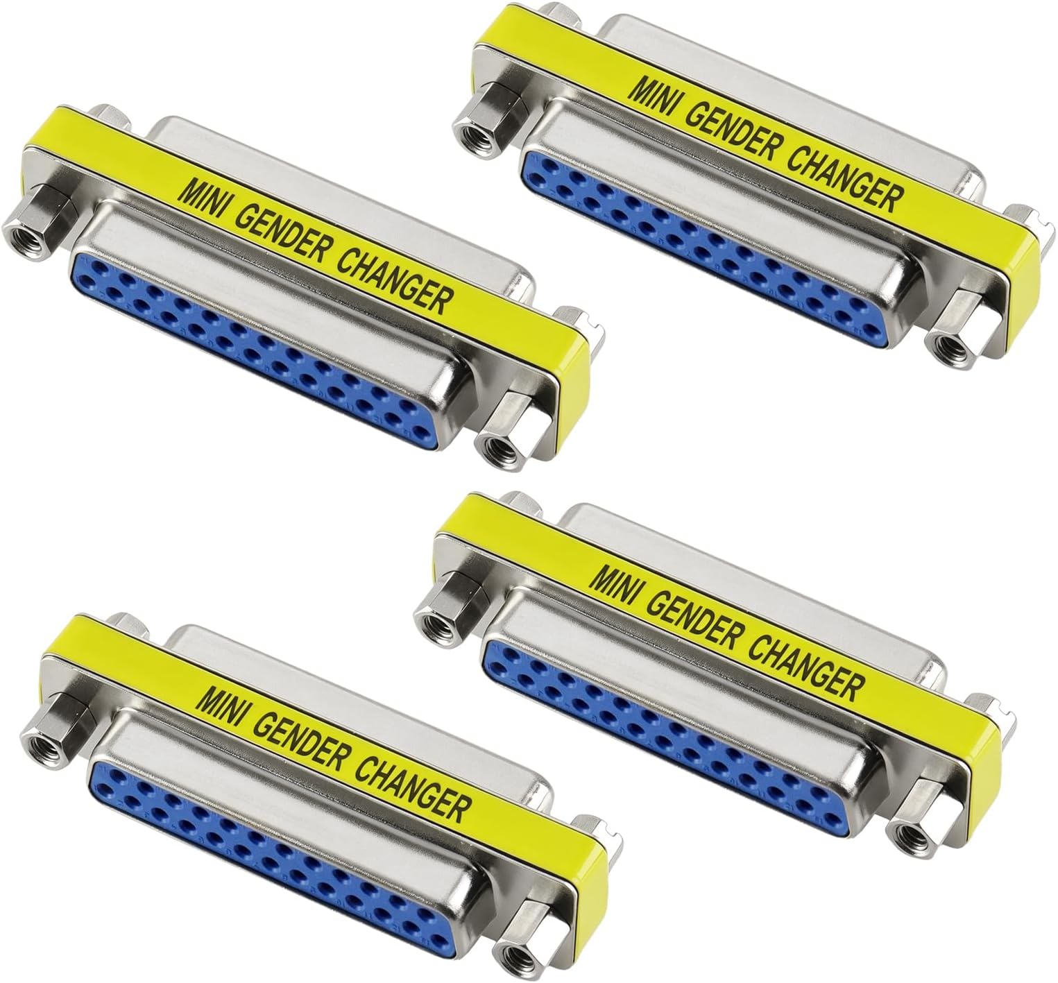 Antrader 4Pcs DB25 25 Pin RS232 Serial Port Female - Female Gender Changers