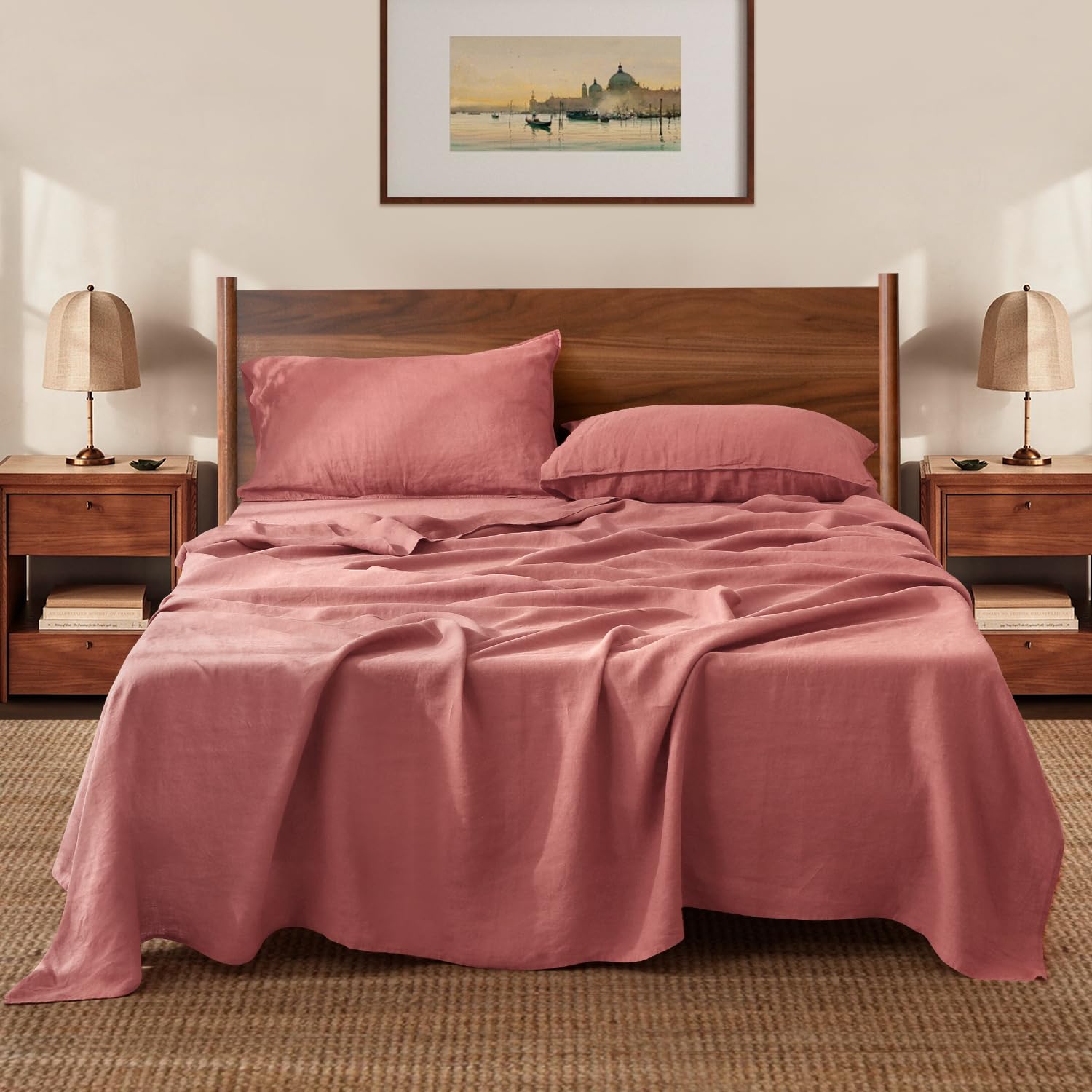S VICTORY SYMBOL 100% Organic Linen Sheets King
