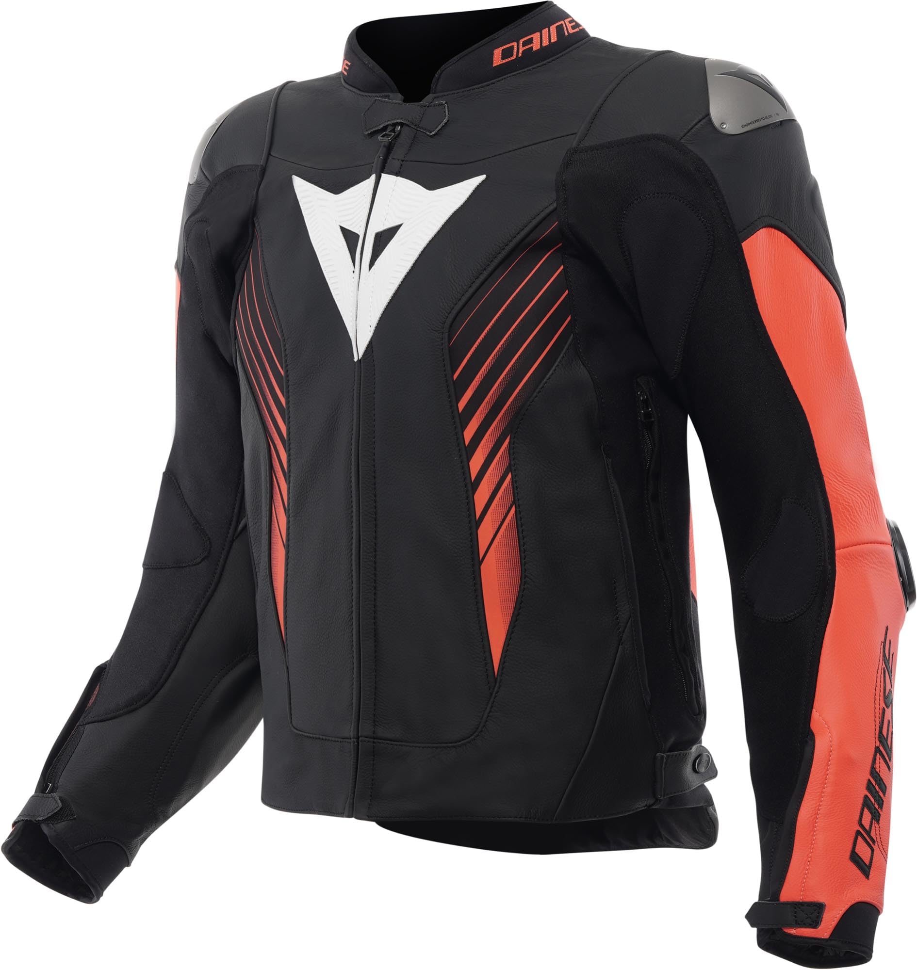 Dainese Super Speed 5 Skórzana kurtka motocyklowa, czarny/czerwony/biały, 50