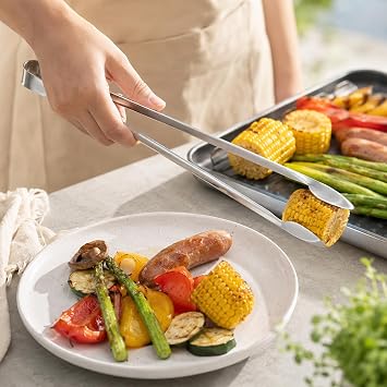 Paslanmaz Çelik Mangal Maşası, Et Tavuk Izgara Maşa 30 cm, Tek Parça, Premium Kalite