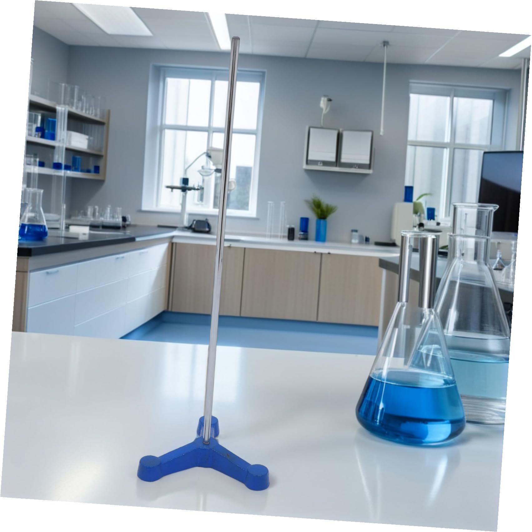 Homoyoyo Supporto da Laboratorio in Metallo Treppiede 110 MM, Base Stabile per Storta e Vetreria Chimica, Supporto Versatile per Attrezzature e Fiaschetta con Struttura Smontabile per