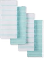 Vista 26 de KitchenAid Albany Toallas de Cocina - Juego de 4, pistacho/blanco, 16"x26