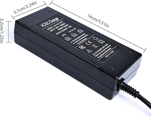 Miniatura 7 de EVAPLUS Cargador eléctrico de bicicleta de 54.6 V 2A para voltaje de entrada de batería de litio de 48 V AC120V (conector jack CC de 0.083 in) y