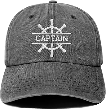 Boat Captain Hat for Men, Cool Boating Gifts for Boat Owners Husband Dad