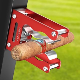 Magnetic Cigar Holder for Golf Cart – Ultimate Golf Accessory for Cigar Lovers, Sturdy Aluminum Alloy and No Scratch Design,Secure Hold Without Falling,Cigar Accessories & Gift for Men – Red