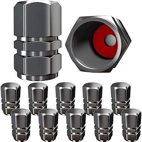 12-Pack Tire Valve Caps: Premium Aluminum Alloy Protection
