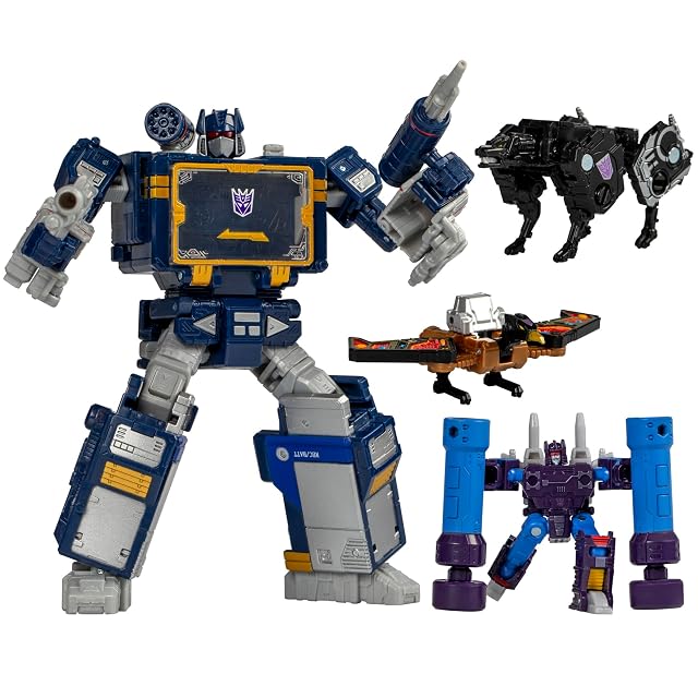 Transformers Legacy United, Voyager Class, G1 Universe Soundwave, Figura Convertible de 17,5 cm