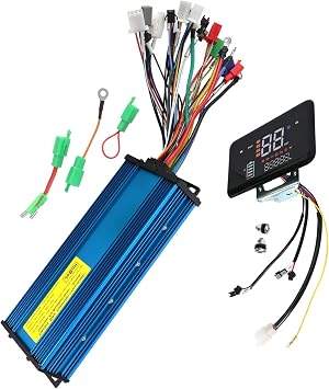 1000w/2200w 36v/48v/60v/72v/84v Brushless Controller, Electric Speed Controller and Clear LCD Multifunction Display Meter for Electric Scooter Bicycle Mountain Bike Parts