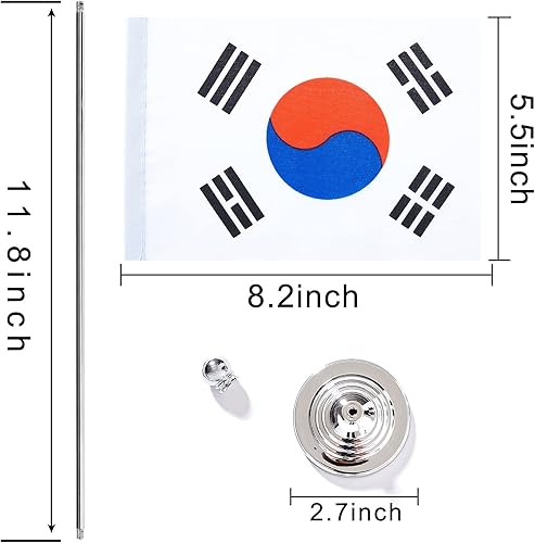 Miniatura 36 de ZXvZYT Paquete de 2 banderas de mesa suizas, pequeñas banderas suizas de escritorio con base de soporte, decoración de eventos para festivales
