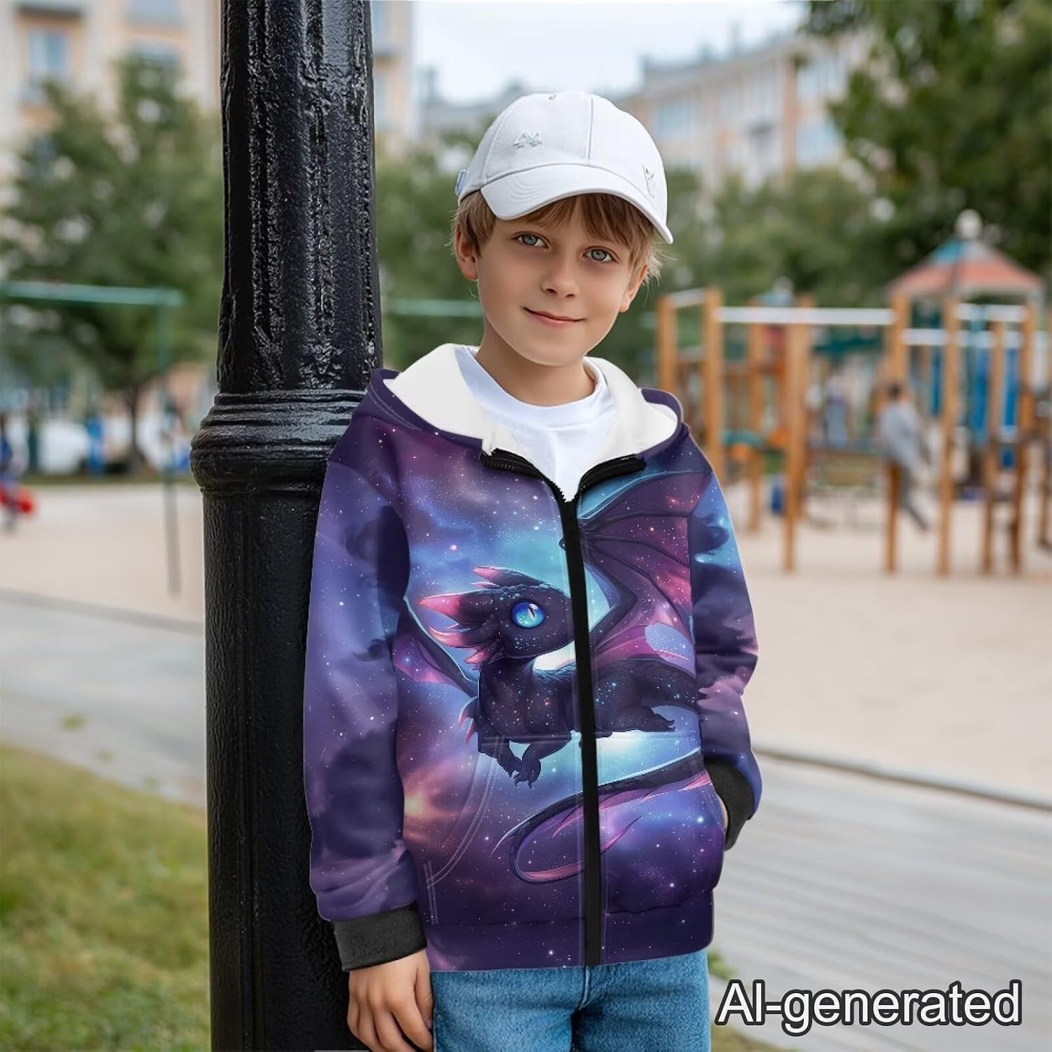 Renewold Boys Girls Fleece Jacket Hoodie Zip Up Hooded Sweatshirt Kids Teens Winter Spring Fall Coats with Pockets