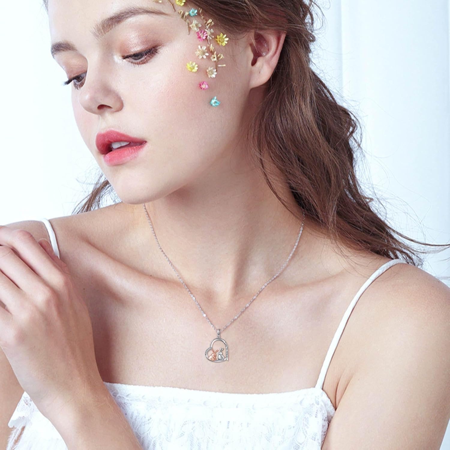 Animal Love Necklace 925 Sterling Silver Cute Animal Family Necklace Jewelry Gifts For Women Lover Mother