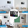 HyMark Dijital Duvar Saati Renkli HD LED Ekran 25X16 Cm Tarih Gün Sıcaklık Alarm USB Dekoratif