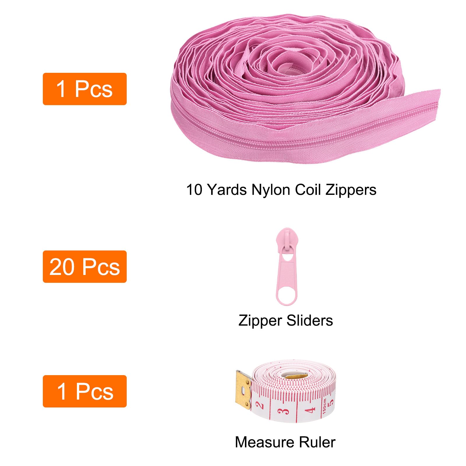 uxcell #5 10 Yards Nylon Coil Zippers - Image 3