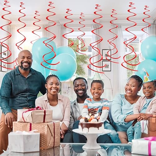 Miniatura 4 de 12 piezas de decoración de espirales colgantes de plástico para fiestas, remolinos en espiral, decoración para techo, boda, baby shower, fiesta de