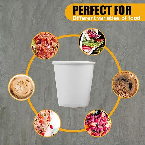 Miniatura 7 de Smygoods Vasos de papel de 4 onzas con tapas, mini tazas de café y tazas de té, paquete de 50