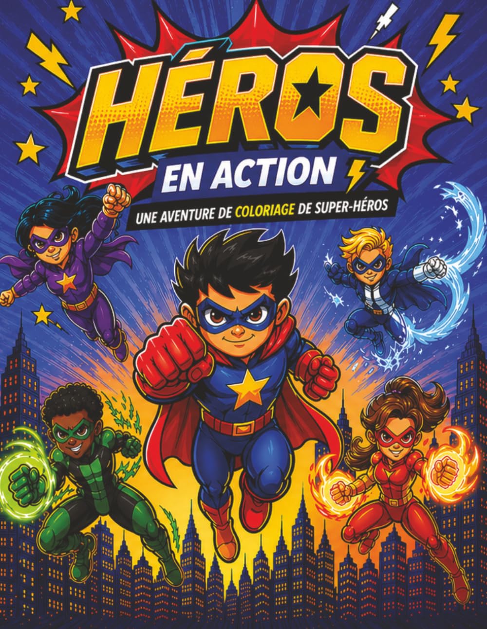 Héros en action: Une Aventure de Coloriage avec des Super-Héros