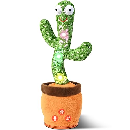 SANJOIN Cactus Baby Toy Talking Dancing Singing Adjustable Volume, Baby