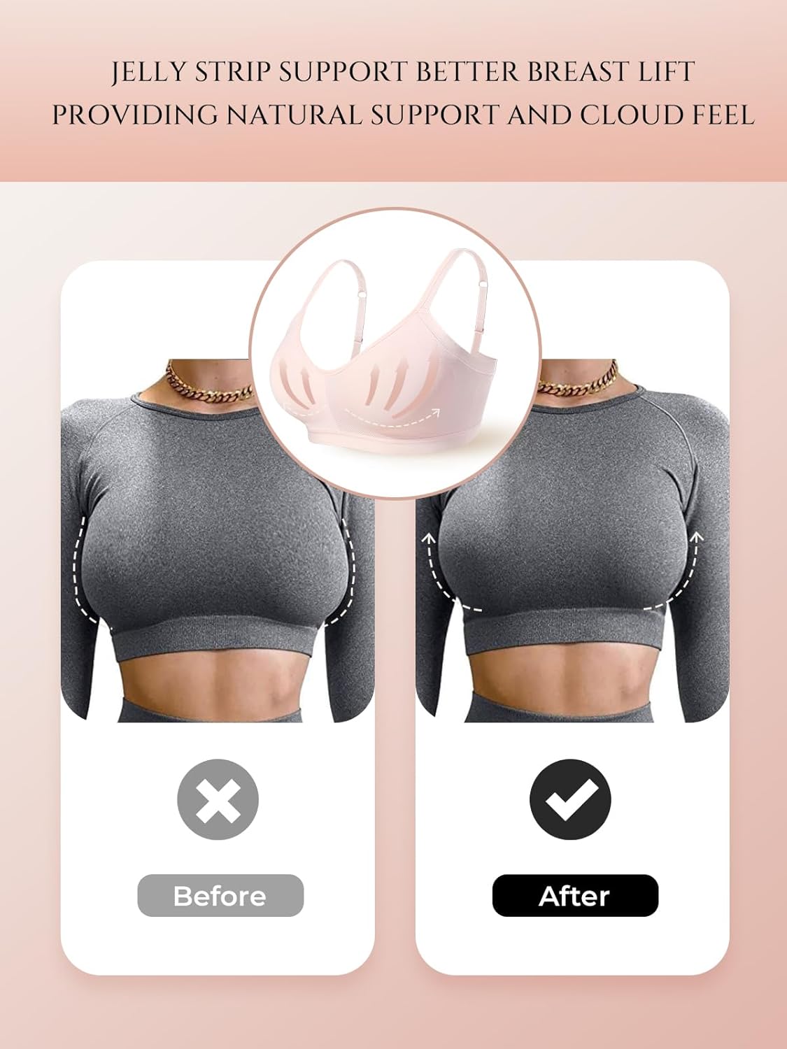 Air Curvey Womens Wireless Bras Seamless Buttery Soft Bra Push Up Bralettes No Underwire Bras Full Coverage Everyday Bra - Image 4