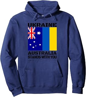 UKRAINE AUSTRALIA Stands With You Canadian Support Pullover Hoodie