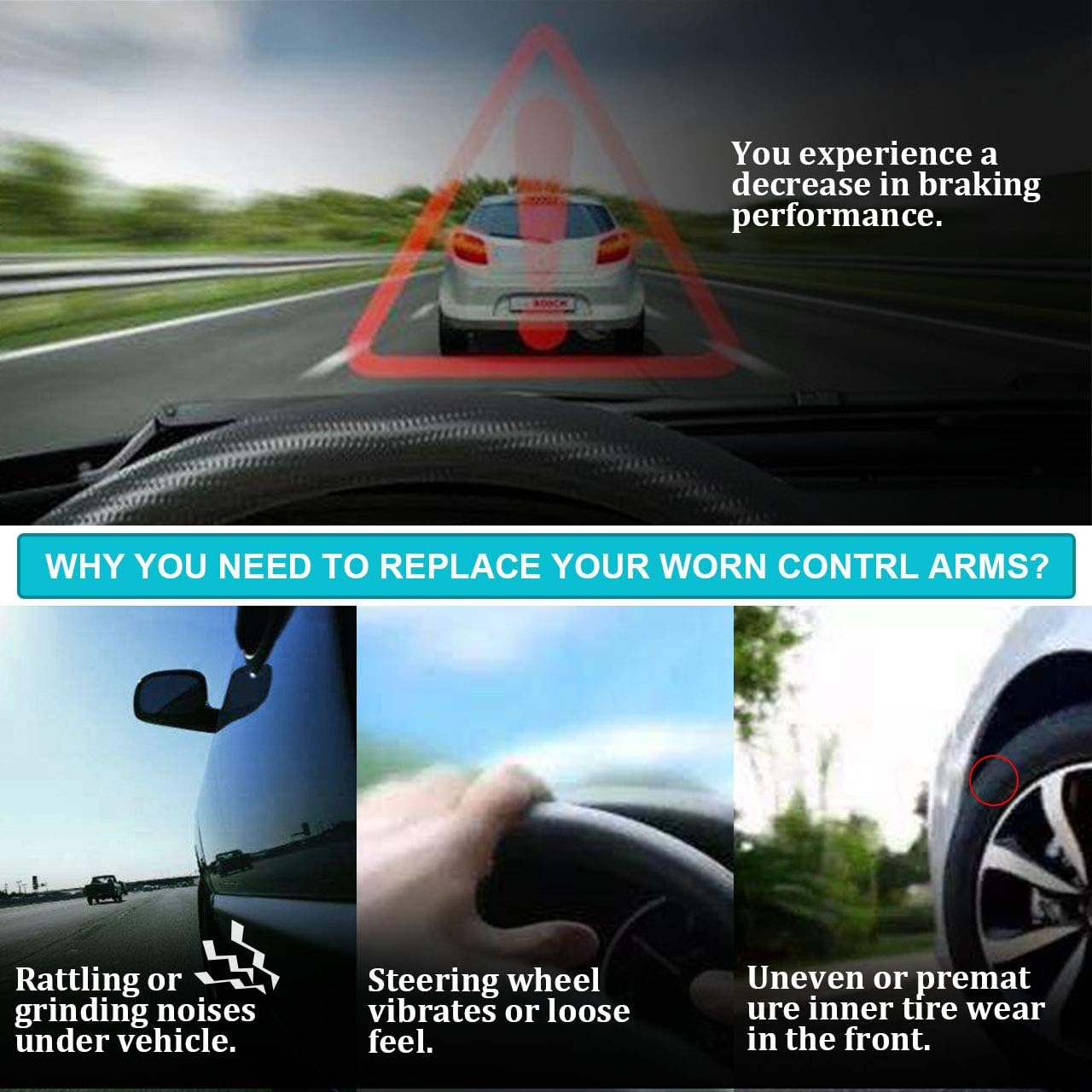 Front Lower Control Arm Ball Joint Bushing Assembly Compatible with 2004-2012 Chevrolet Malibu,2005-2010 Pontiac G6,2007-2009 Saturn Aura,K620179 K6201780