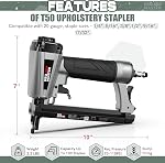 Pneumatic Staple Gun, NEU MASTER 20 Gauge Upholstery Stapler with 1500Pcs T50 1/4", 3/8", 5/8" Staples and BMC Carrying Case, Heavy Duty Staple Gun for Woodworking and DIY Projects