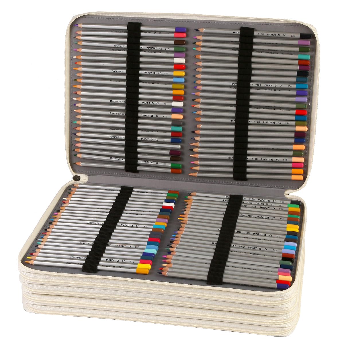 Lbxgap Trousse à crayons portable de couleur avec 480 emplacements avec motif imprimé pour crayons aquarelle Prismacolor, crayons de couleur Crayola, crayons Marco