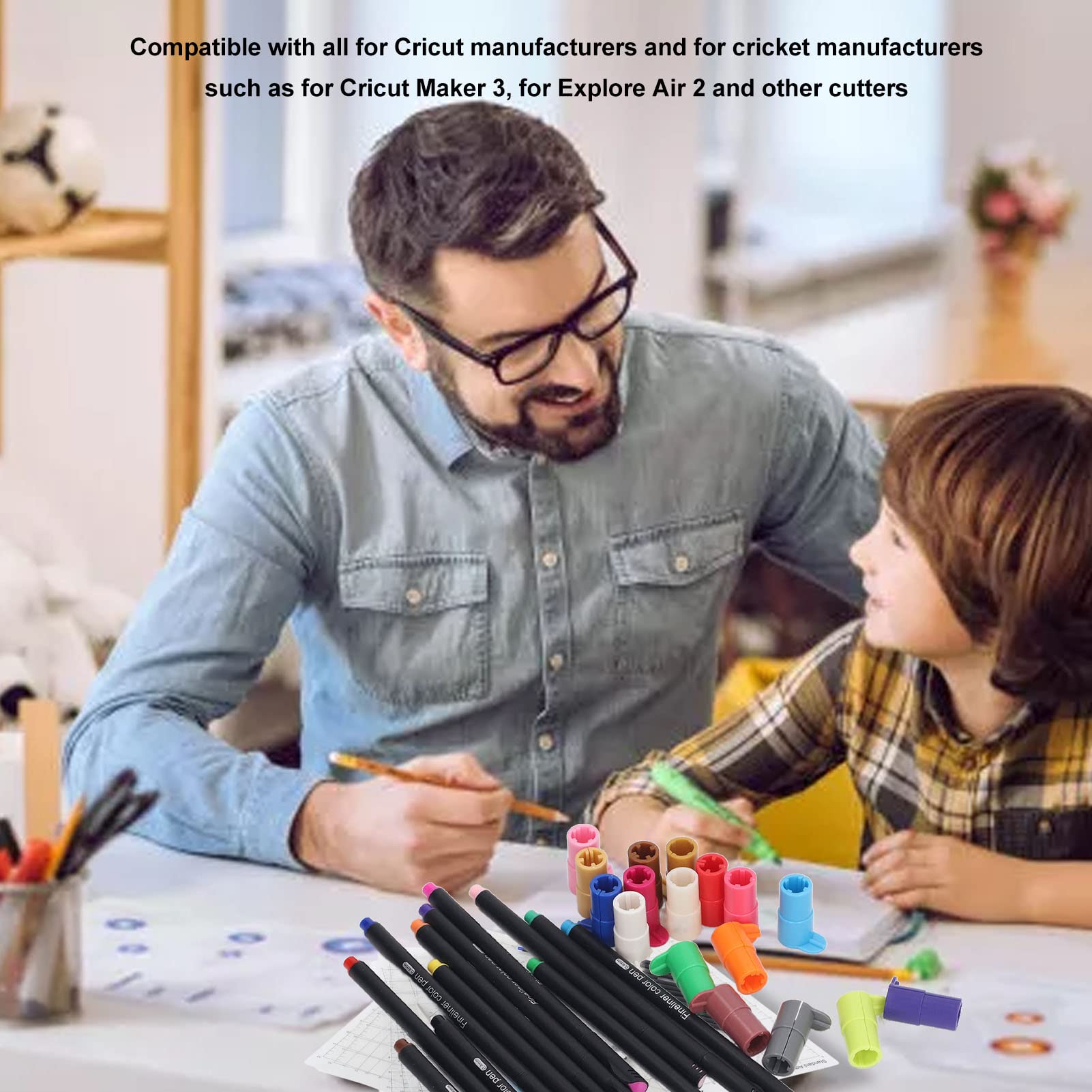 17-teiliges Cricut Stift-Adapter Set Mit 12 Stiften - Perfekt Für Maker 3 & Explore Air 2