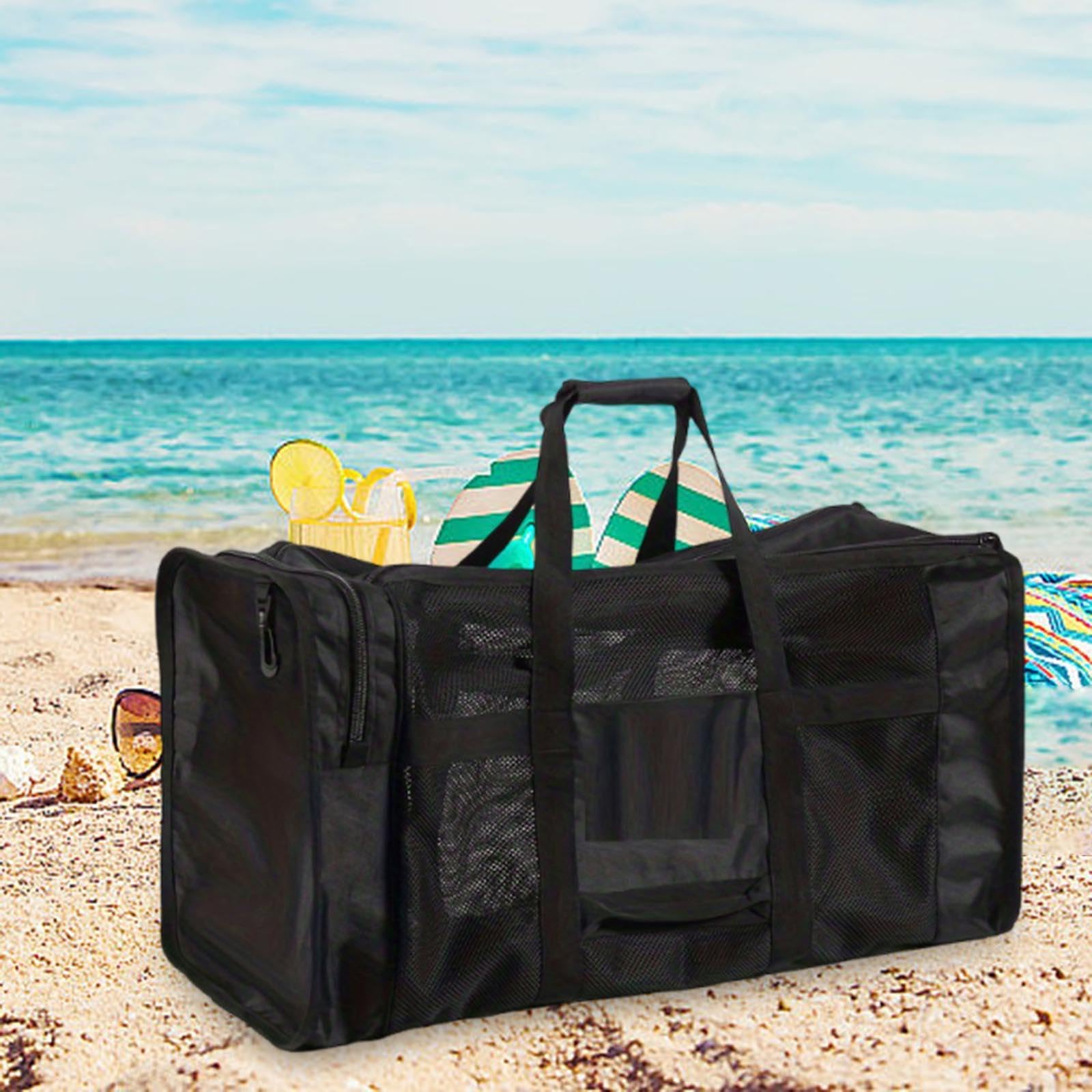 Borsa Da Sub di Capacità per Uso in Spiaggia E in Piscina, Nero
