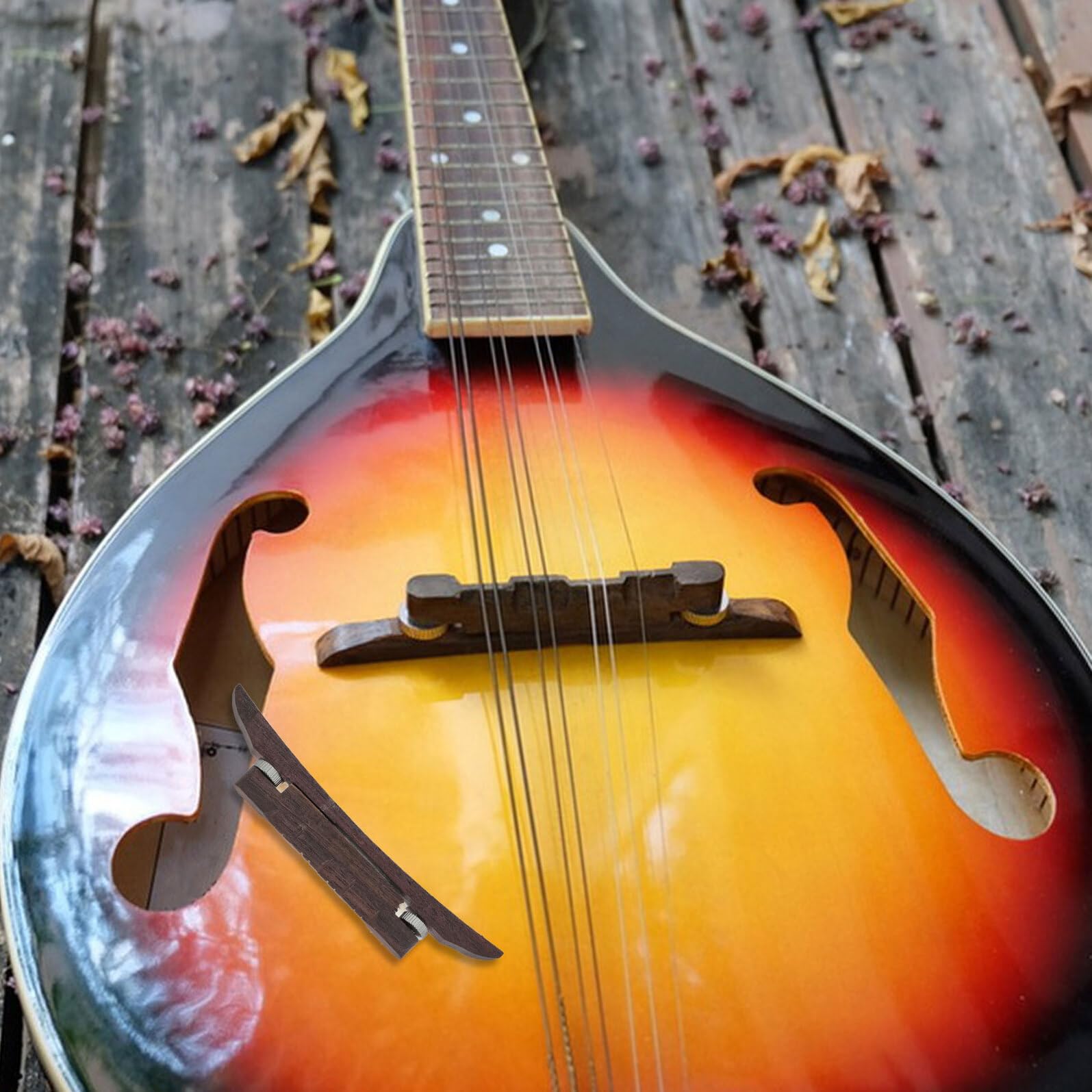 3stücke Palisanderholz Gitarrensteg Verstellbar Mandolinensteg Ersatz für Akustikgitarren Musikteile Cellosteg Stegsattelklemme Gitarrensattel Teile für Akustikgitarrenstege