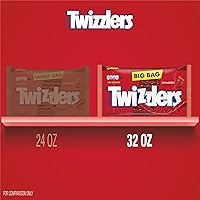 Vista 4 de Twizzlers Twists sabor fresa de regaliz estilo caramelo masticable, bolsa grande de 32 oz