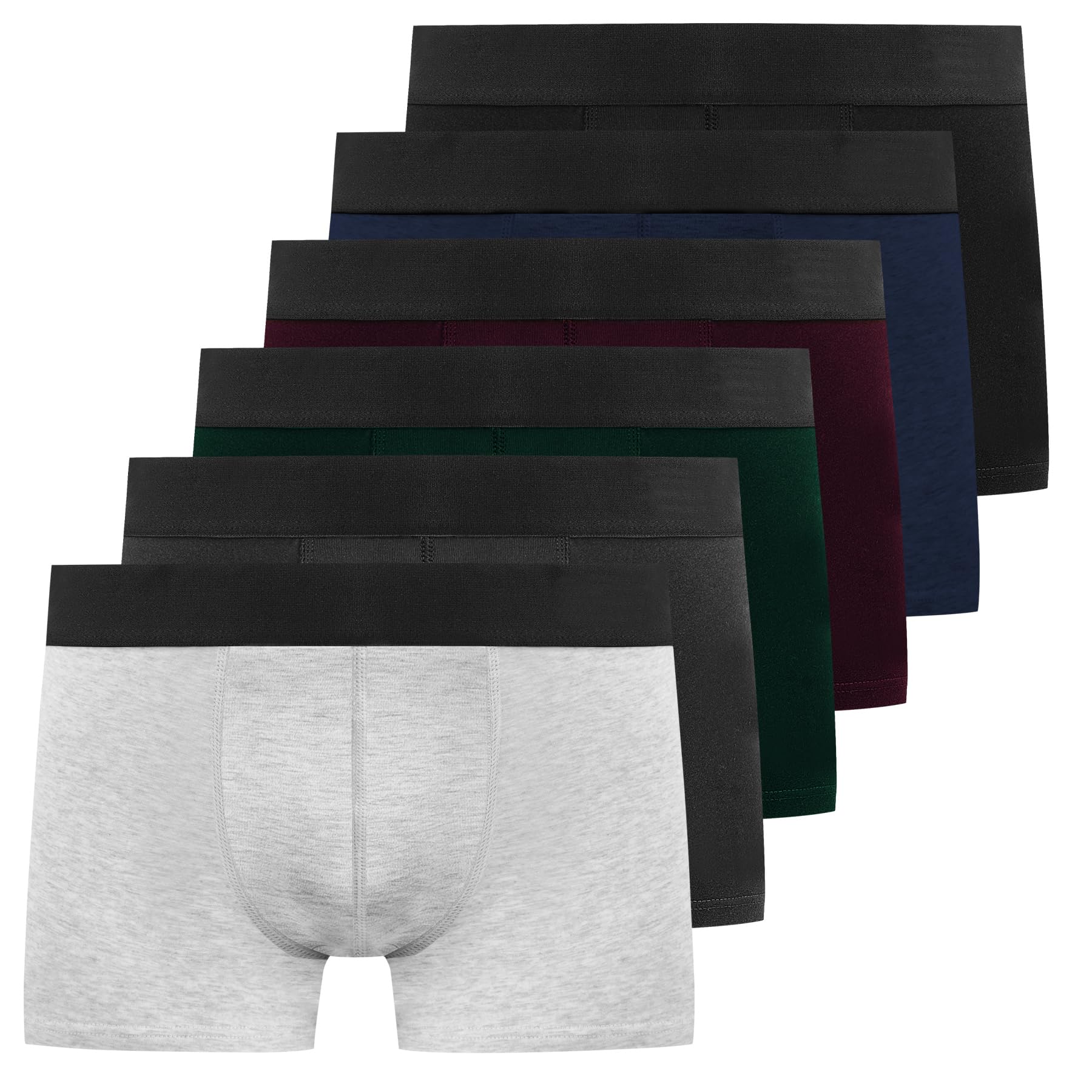 YouShow Boxershorts Herren 6 Pack Baumwolle Unterhosen Männer Ohne Kratzenden Zettel Retroshorts Unterwäsche Boxer Mehrfarbig 4XL