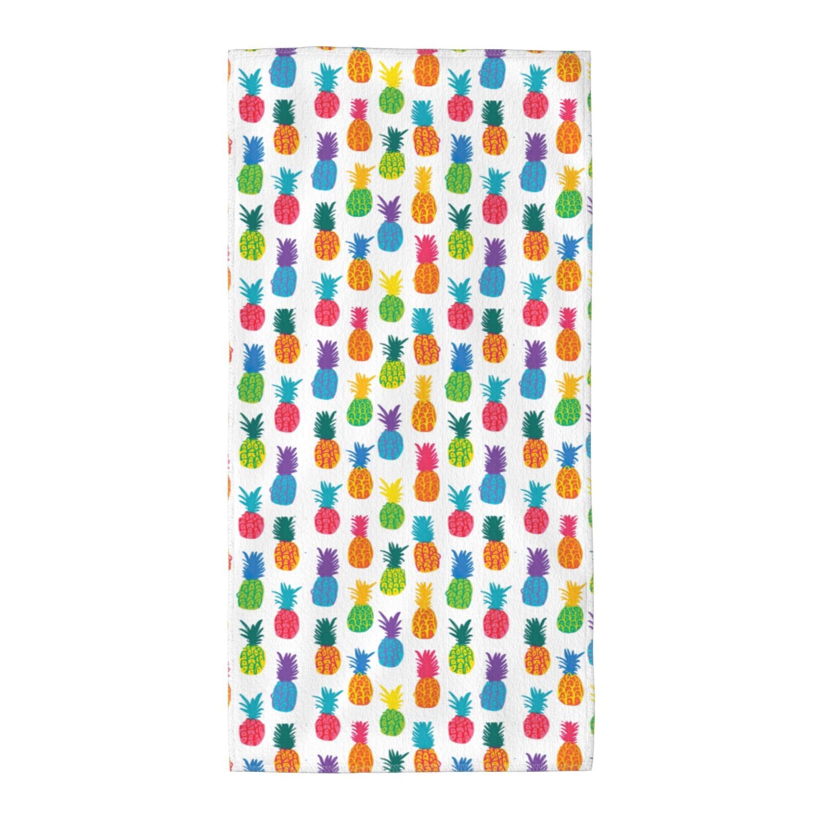 WYCZHY Rainbow Pineapple Printed Quick Dry Beach Towel For Camping Travel Vacation