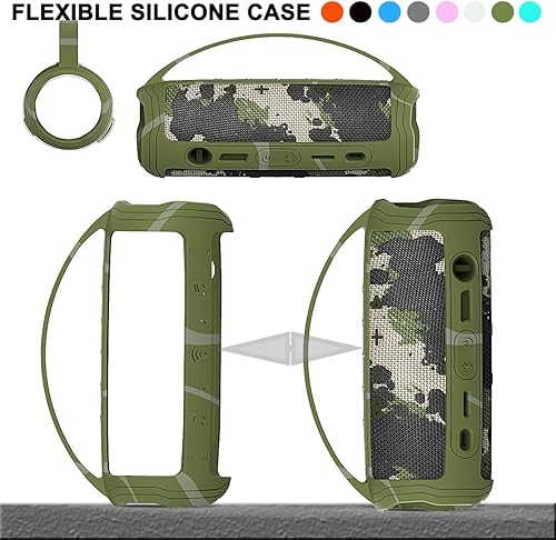 Miniatura 39 de JCHPINE Funda de silicona para altavoz Bluetooth portátil JBL Flip 6, soporte de transporte protector para accesorios de altavoces JBL Flip 6
