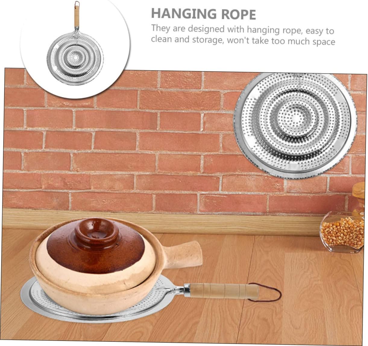 GLEAVI Stove Ring Plate Induction Heat Pan Dish Mat Kitchen Insulation Pad Non-Slip