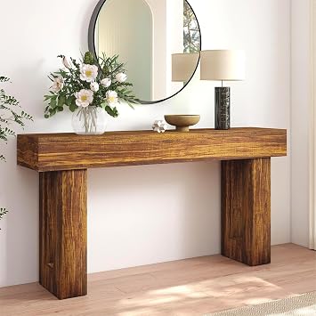 63 Inch Console Table for Entryway, Narrow Sofa Table Behind Couch, Industrial Entryway Table with Storage, Modern Living Room Furniture & Home Decor, Long Hallway Accent Table
