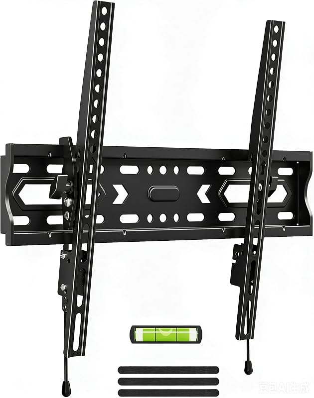 Tilting TV Wall Mount for 26-60" TVs, Max VESA 400x400, 99 Lbs Load | Low profile slim design, adjustable tilt knob, easy installation, compatible with 12 and 16 inch wall studs