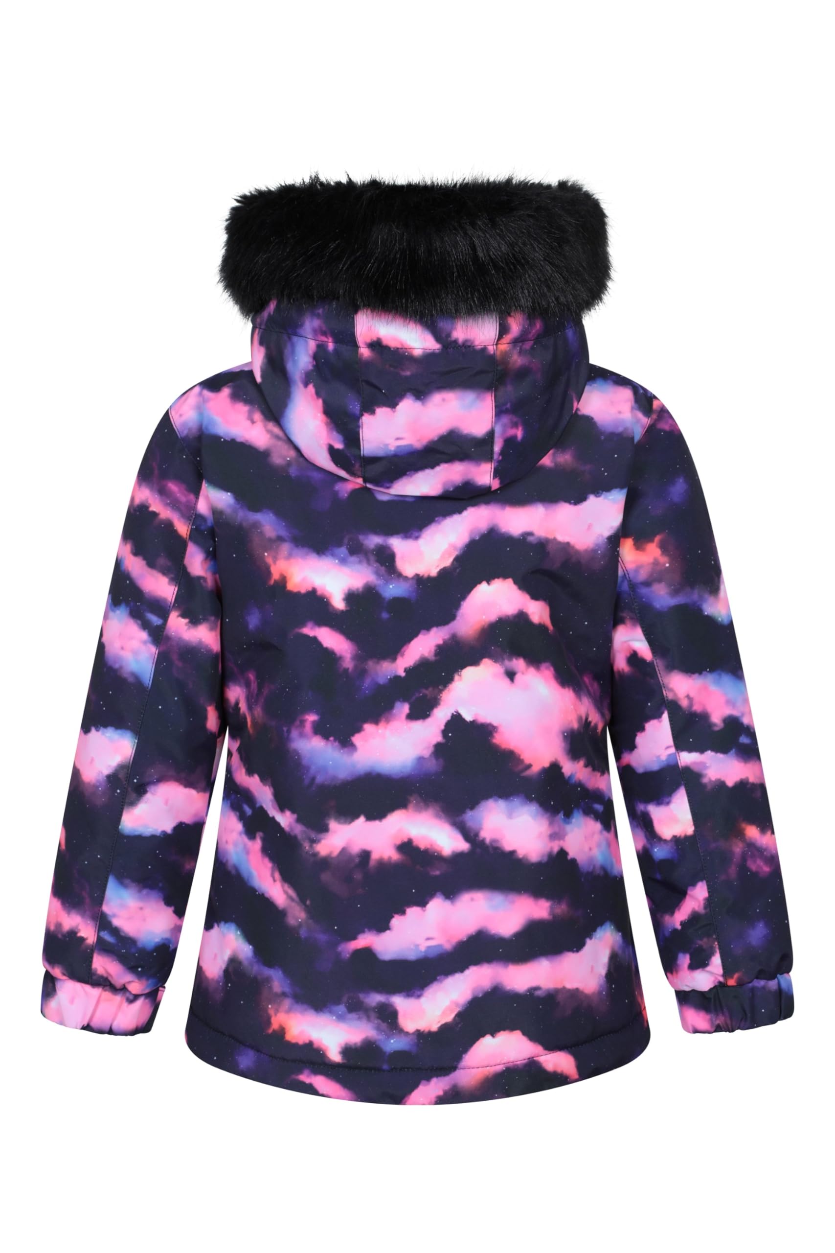 Mountain Warehouse Glacial Doudoune synthétique imperméable à imprimé pour Enfant - Manteau à Capuche, Jupe Pare-Neige Amovibles, pour garçon et Fille - pour l'hiver