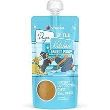 Weruva Dogs in the Kitchen Pantry Pours, Chicken and Sweet Potato Gravy, 7oz Pouch, Pack of 6