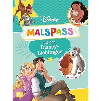 Disney Kreative Besch ftigung Malspa  mit den Disney-Lieblingen Mehr als 60 Ausmalbilder  ber Liebe und Freundschaft F r Kinder ab 4 Jahren