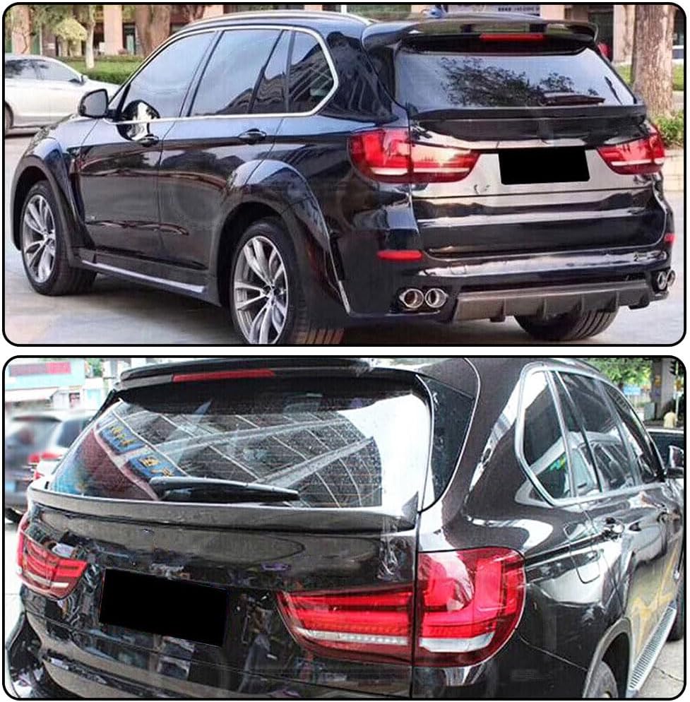 MCARCAR KIT F15 Rear Middle Spoiler for BMW X5 F15 2014-2017 Matte Black Color PU Upper Roof Spoiler Rear Boot Lid Wing Lip Factory Outlet
