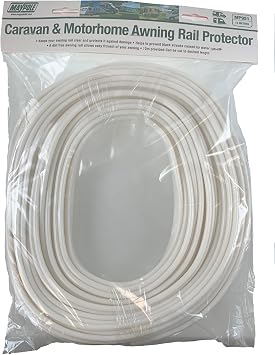 Maypole 12M Caravan Awning Rail Protector, Off-White
