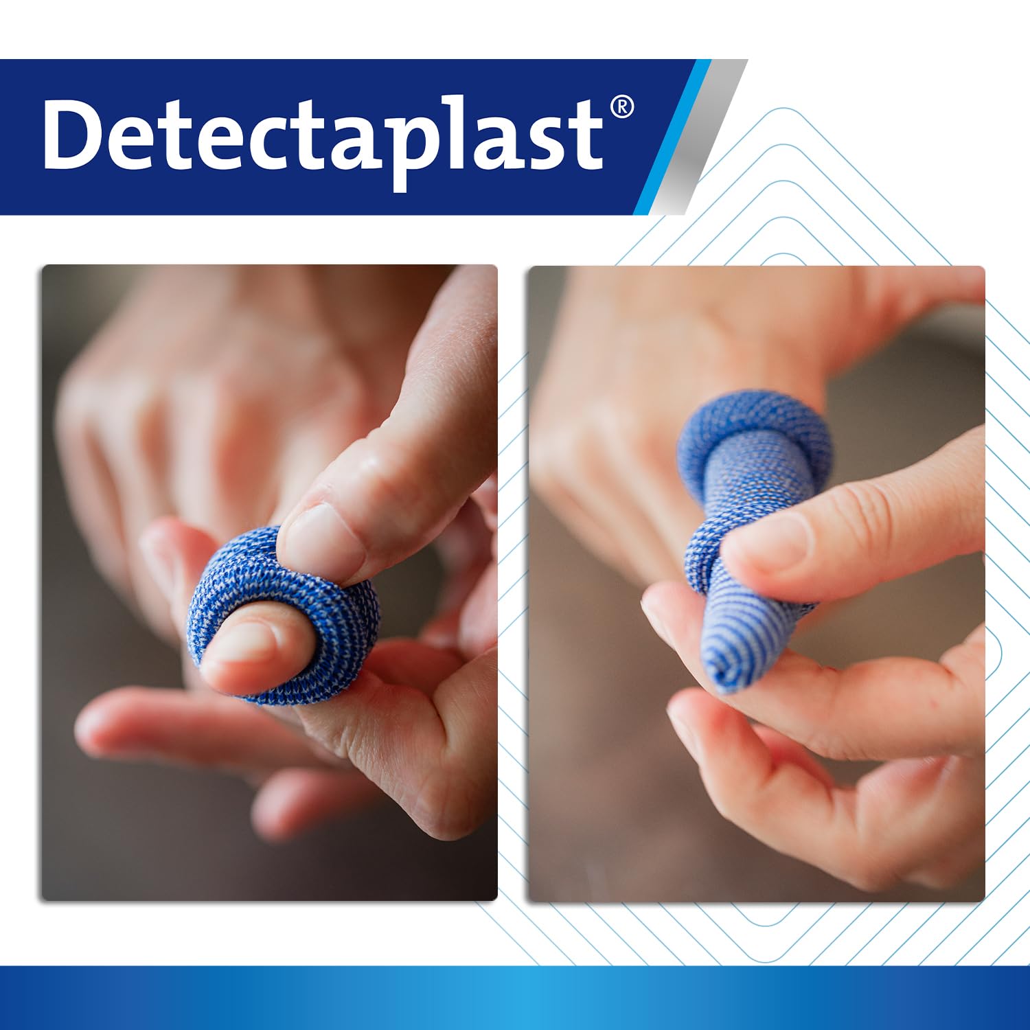 Cerotto Detectaplast per dito medio, benda blu per dito per l’uso nel settore della ristorazione, protezione per dito in caso di lesioni, resistente allo sporco, 30 pezzi