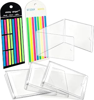 Mahjong Card Sleeve Set for American Mahjong Large Size Cards, 4 Matte Anti-Glare Card Holders with 480 Removable Line Markers for Easy Hand Tracking and Card Protection
