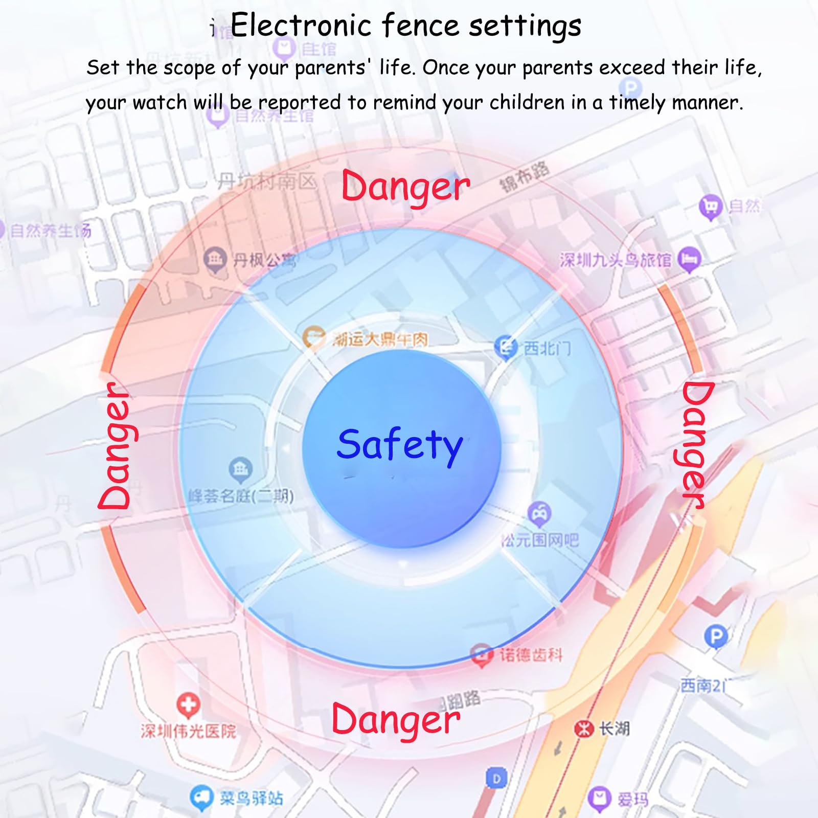 Genérico Smartwatch Personas Mayores Aviso de Caída Reloj Inteligente Dispositivos de Alerta de Caídas Alarma SOS Localización GPS Videollamada Impermeable Detección de Caídas para Demencia Alzheimer